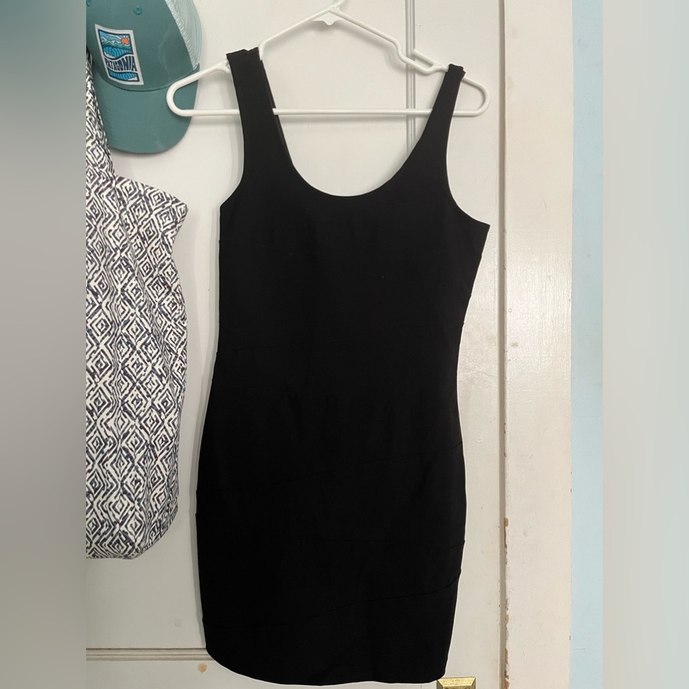 Black body on bandage dress